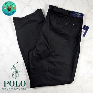Polo Ralph Lauren Dress Pants Mens 46Bx34 Stretch Classic Fit Black Tapered
